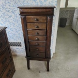 TALL HARDWOOD JEWLERY BOX
