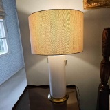 2 WHITE CELINE POTTERY BARN LAMPS
