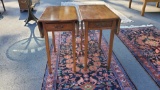 ANTIQUE DROP LEAF SIDE TABLES