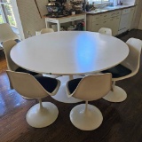 SAARINEN STYLE TULIP TABLE AND CHAIR SET