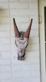 HAND CARVED PAINTED GAZELLE