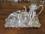 5-PIECE SILVERPLATE TEA SET
