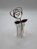 14K MODERN DESIGN FLORAL PIN