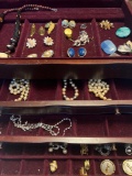 COSTUME JEWELRY AND BOX