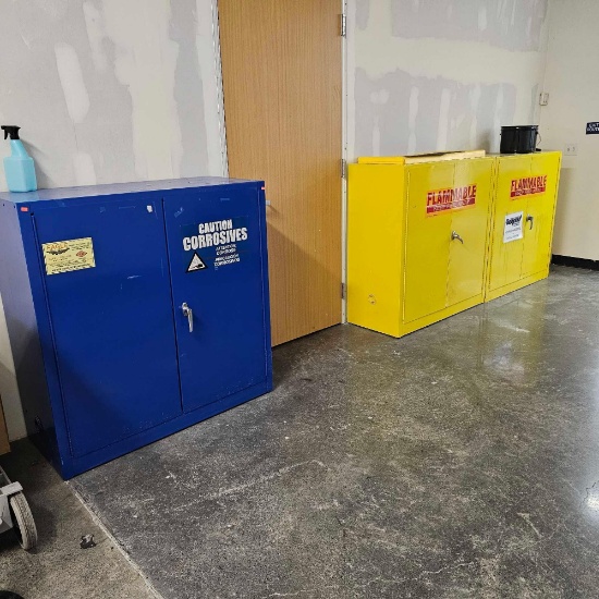 3 FLAMABLE STORAGE LOCKERS