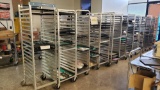 17 BAKERS RACKS WITH CONTENTS