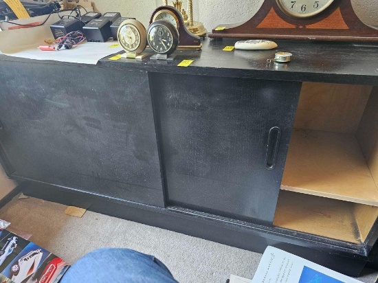 BLACK CABINET WITH SLIDING DRAWERS
