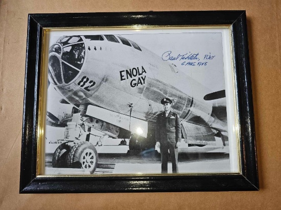SIGNED PHOTO PAUL TIBBETS ENOLA GAY