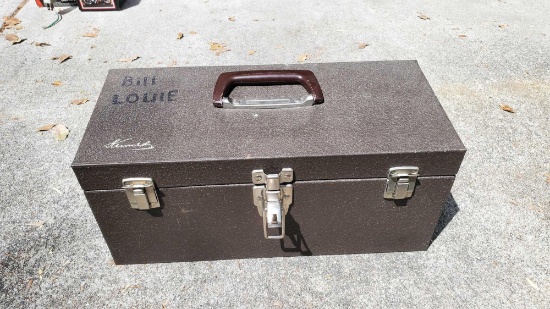 SMALL KENNEDY TOOL BOX WITH CONTENTS