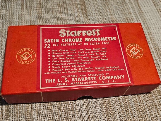 STARRETT SATIN CHROME MICROMETER