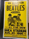 THE BEATLES ORIGINAL WINDOW CARD FROM 1966 CONCERT
