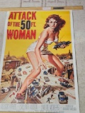 VINTAGE MOVIE POSTER ATTACK OF THE 50FT WOMAN