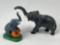 VINTAGE METAL CIRCUS ELEPHANTS