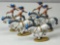 BRITAINS LOT OF EQUESTRIAN RIDERS BLUE