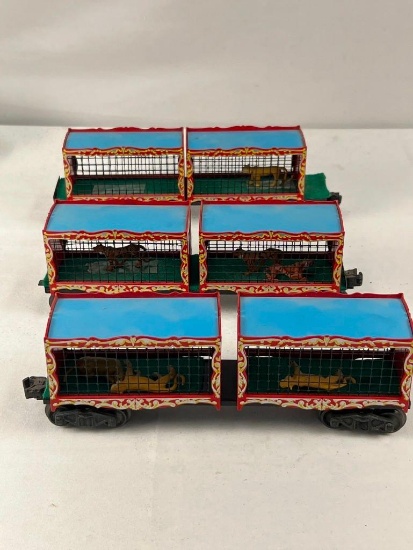 VINTAGE CIRCUS TRAIN ANIMAL CARS