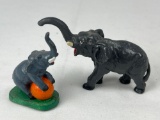 VINTAGE METAL CIRCUS ELEPHANTS