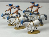 BRITAINS LOT OF EQUESTRIAN RIDERS BLUE