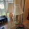 VINTAGE PINK AND MILK GLASS LAMP
