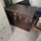 ANTIQUE LEATHER BOUND CHEST