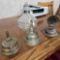 SMALL GLASS LANTERN AND ALCOHOL LAMPS