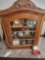 VINTAGE DISPLAY CASE WITH CLOCK COLLECTION