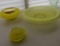 3 PIECE YELLOW VASELINE/URANIUM GLASS