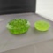 2 VASELINE GLASS FLOWER FROGS