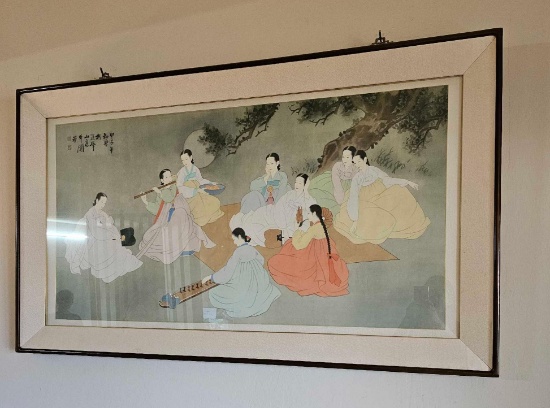 ANTIQUE TRADITIONAL KOREAN PAINTING - BEAUTY