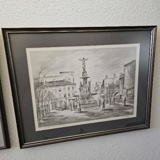 TYLER DAVIDSON FOUNTAIN PENCIL ART