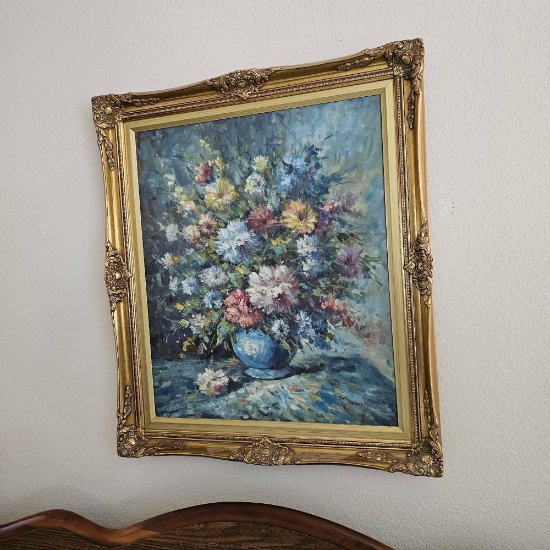 OIL ON CANVAS - SPRING FLOWERS