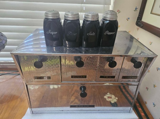 VINTAGE KRESTLINE SPECO COMBO BREADBOX & CANNISTER
