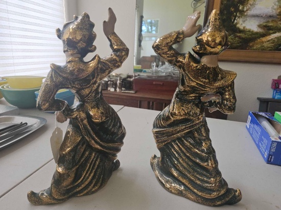 TWO VINTAGE SIAM DANCERS