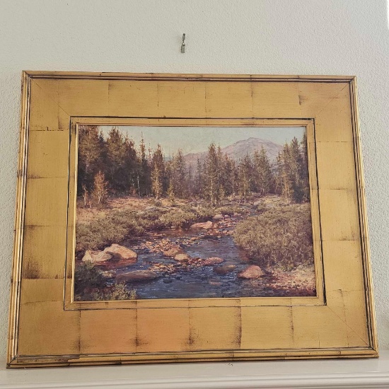 ORIGINAL OIL ON CANVAS - MEADOW STREAM