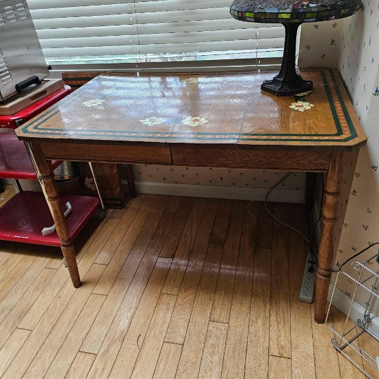 SMALL HAND PAINTED KITCHEN TABLE