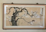 TRADITIOANL EAST ASIAN PAINTING PLUM BLOSSOMS AND BIRDS