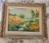 OIL ON CANVAS - MINATURE POPPIES