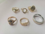 6 10K GOLD RINGS