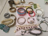 GROUP LOT OF BANGLES AND BRACELETS