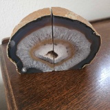 MULTI BROWN GEODE BOOKENDS