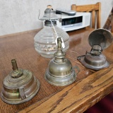 SMALL GLASS LANTERN AND ALCOHOL LAMPS