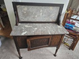 ANTIQUE MARBLE TOP DRY SINK