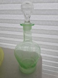 VASELINE/URANIUM GLASS DECANTER