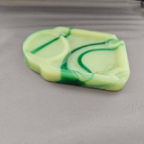 VASELINE GLASS SWIRL ASHTRAY