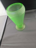 VASELINE GLASS FLOWER VASE