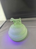 VASLINE GLASS CANDY DISH STANDING TERRIER DOG