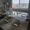 BASSETT BORGHESE CHAMPAGNE DOUBLE PEDESTAL TABLE