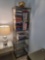 GOLDTONE BOOKSHELF WITH BOOKS