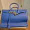 BLUE DESIGNER BAG MARKED HERMES