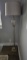 2 GLASS AND METAL FLOOR LAMPS
