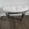 GARBO MIRRORED DEMILUNE BENCH AND MIRROR COMBO